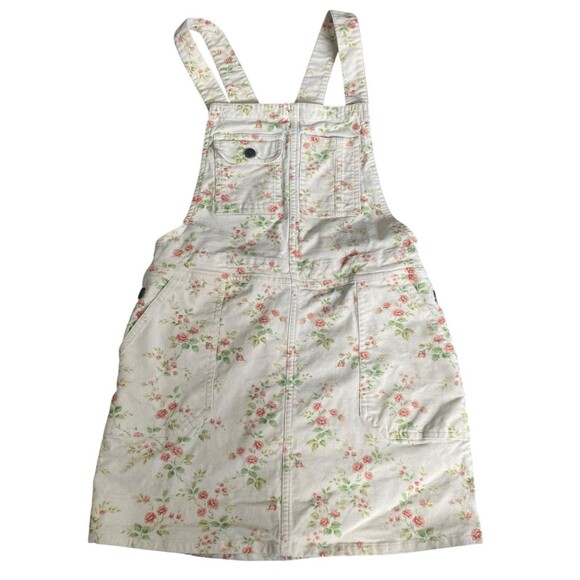 Polo Ralph Lauren Girls 16 Floral Corduroy Overall Dress Jumper Cottagecore - Picture 1 of 8